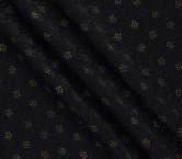 Jacquard floral con relieve negro oro